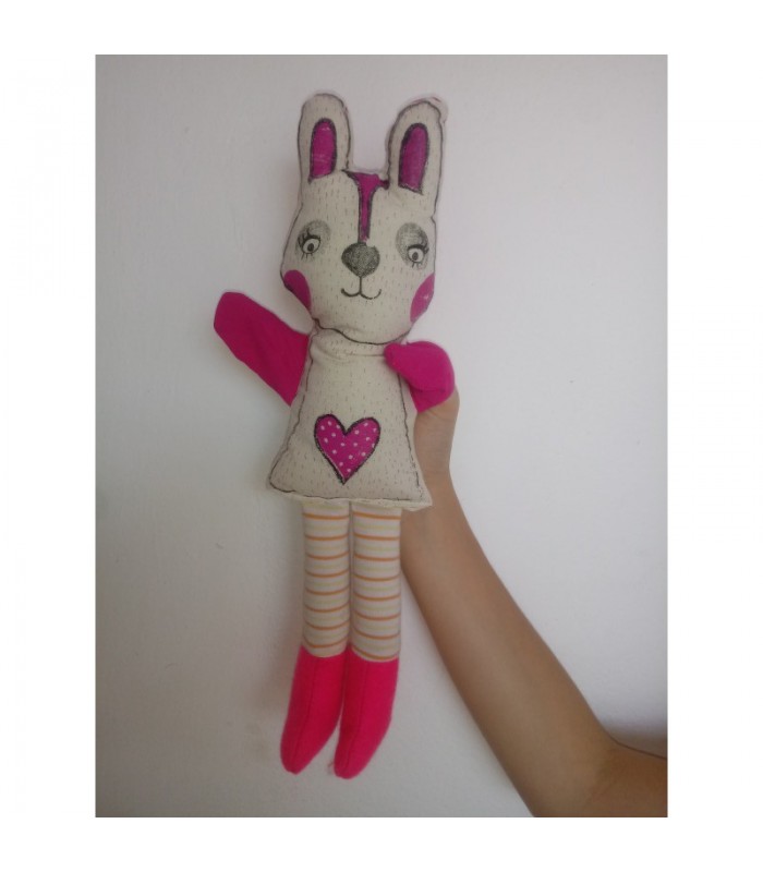 Peluche Conejo Rosa 34 cm