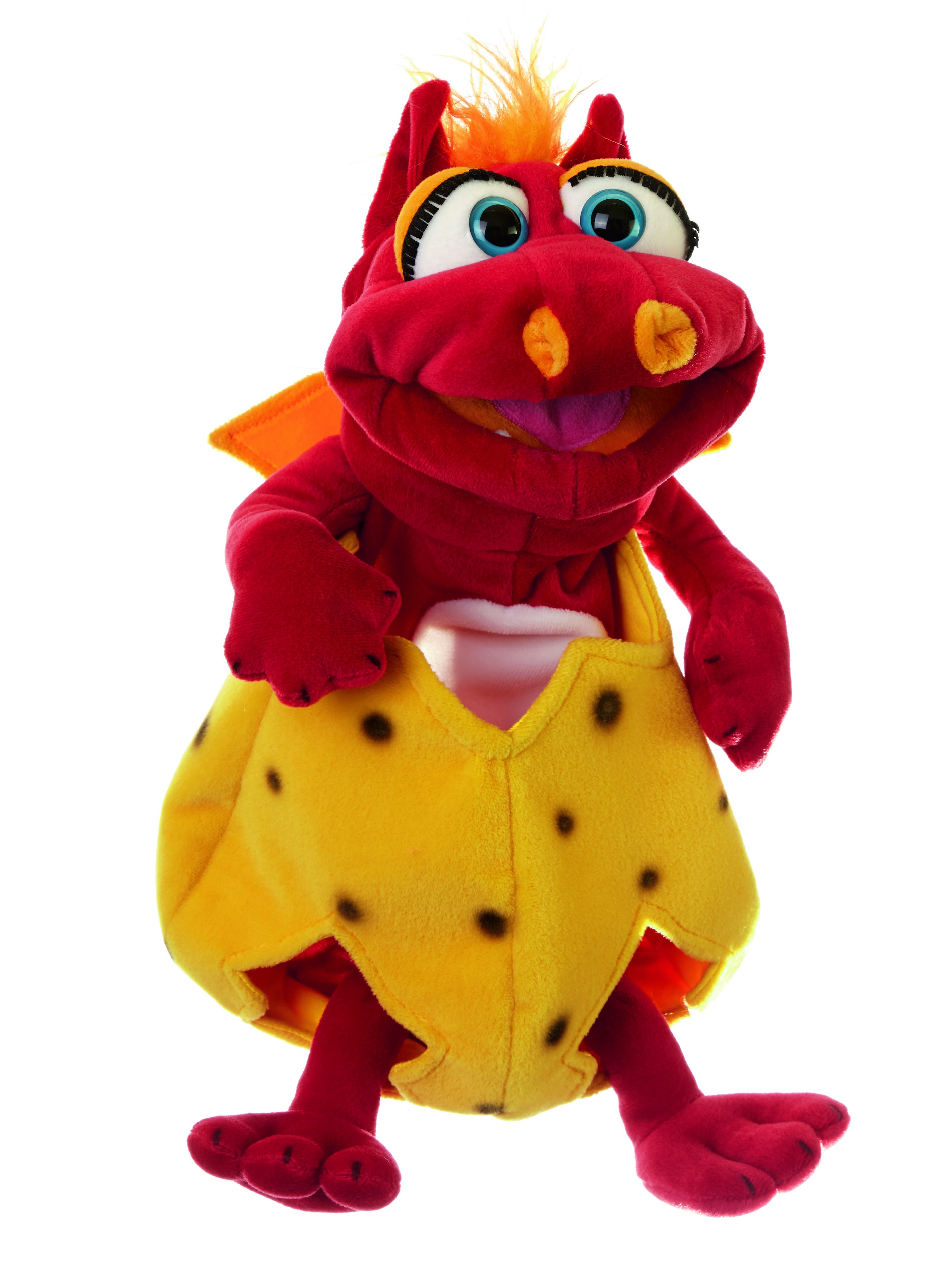 Red Dragon Puppet In Its Egg 36cm Living Puppets